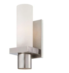 World Imports WI23277B Pillar 1 Light Wall Sconce, Brush NKL - Open Package - Picture 1 of 6