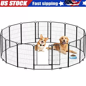 16-Panel Dog Playpen ,Pet Exercise Pen 40" Metal Dog Crate Fence Outdoor Indoor - Picture 1 of 15