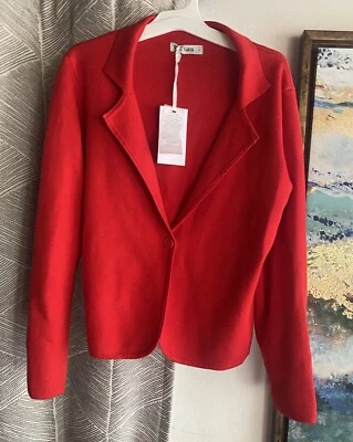 Grace Karin  Jacket Women  Sz Large Red Knit Long Sleeve NWT - Image 1 of 4