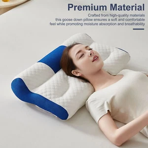 Stomach Sleepers Pillow Neck Support Pillow High-density Memory Foam for Neck - Picture 1 of 12