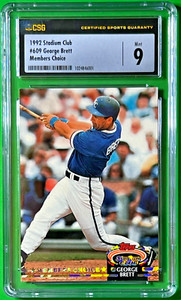 1992 Stadium Club GEORGE BRETT Member's Choice CSG 9 HOF Royals Pop 1, 0 Higher!