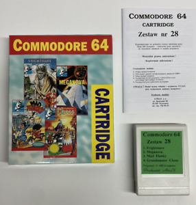 Zestaw 28 Cartridge for Commodore 64 C64 from Poland - 4 Games