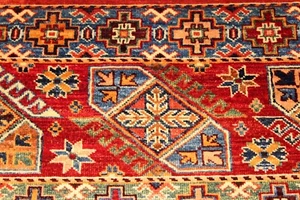 TOP QUALITY HANDMADE 2'7"x10' HALL RUNNER JEWEL COLORS VEGETABLE DYES WOOL RUG - Picture 1 of 12