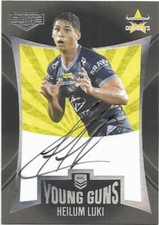 2022 Nrl Elite Young Guns Black Signature (YGS09) Heilum LUKI Cowboys 084/100