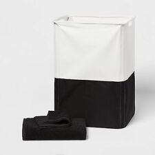 3pc Hamper and Bath Towel Set Black - Room Essentials