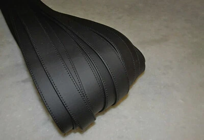TEAM BEUST - LEATHERPROFESSIONALS Echt Leder Lederriemen genäht Taschenriemen Griffriemen 20 mm 2 cm schwarz matt