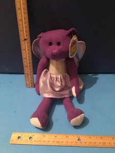 TEDDYBÄR LILA ENGEL mit SCHMETTERLINGSFLÜGELN PLÜSCHTIER Goody Toys 7 Zoll PLÜSCH NEU MIT ETIKETT - Bild 1 von 1