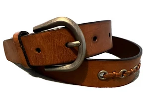 Dockers Brown Leather Belt W/Grommets Size M Total Length 36” - Picture 1 of 7
