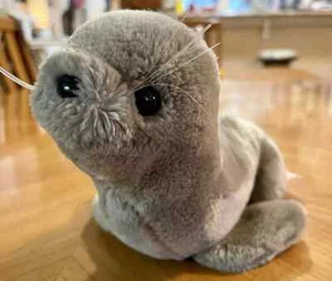 Dakin Graue Harfe Robbe Plüschtier Stofftier Spielzeug Finnegan Vintage 1976 M5 - Bild 1 von 5