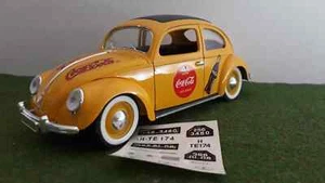 VOLKSWAGEN COCCINELLE berline 1 vt 1958 COCA COLA jaune 1/17 no 1/18 SOLIDO 9505 - Foto 1 di 9