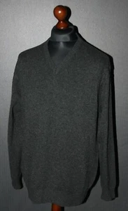 Burlington mens grey 100% lambswool sweater jumper Size 50 - Picture 1 of 9