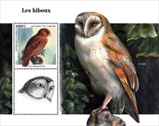 Owls Brown Wood Owl Barn Owl MNH Stamps 2022 Djibouti S/S