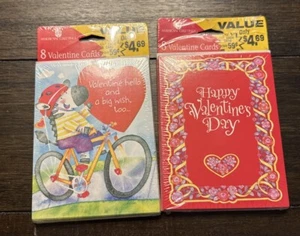16 tarjetas de San Valentín - 2 paquetes de 8 tarjetas selladas Happy Heart American Greetings - Imagen 1 de 6