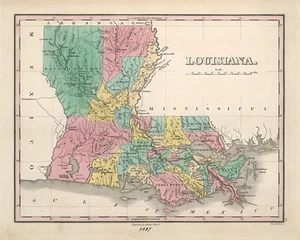 1827 Map of Louisiana - Picture 1 of 3