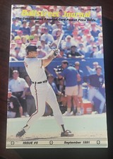 Ballstreet Journal CAL RIPKEN (cover) Issue #5-Sept 1991 (w/ 10 star cards)