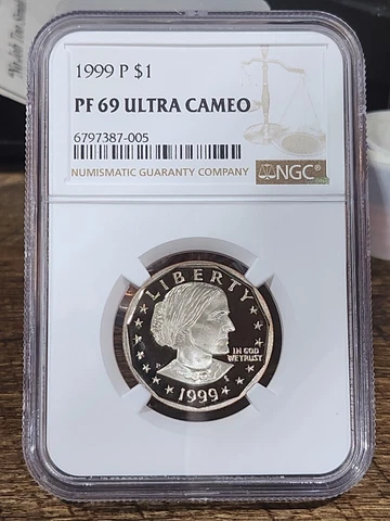 1999 S $1 SBA, NGC Certified PF 69 UCAM, 005 Cover