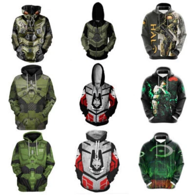 Cosplay Cortana Kelly Arbiter Master 3D Hoodies Adult Sweatshirt Jacket Costumes - Photo 1/4