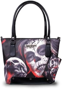 LIQUORBRAND ETERNAL SHSHOULDER BAG COIN PURSE DUO SUGAR SKULL GOTHIC - Bild 1 von 5
