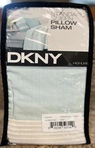 DKNY Highline Aqua Standard Sham Pillow Sham Donna Karan - Picture 1 of 1