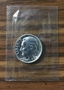 1956 SILVER PROOF ROOSEVELT DIME IN ORIGINAL US MINT CELLOPHANE nx2b - Picture 1 of 2