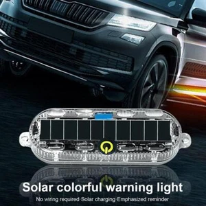 Luce di segnalazione stroboscopica auto solare luce di emergenza freno fanale posteriore lampeggiante Lighu76K - Foto 1 di 19