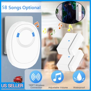 Wireless Door & Window Open Alarm Doorbell Magnetic Sensor Home Security Chime - Picture 1 of 16
