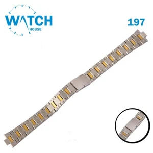 Pulsera suiza original de 16 mm, color de dos tonos, banda de acero inoxidable #197# - Imagen 1 de 4