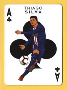 2019 Thiago Silva Ace of Clubs Official Paris Saint-Germaine PSG Playing Card - Picture 1 of 2