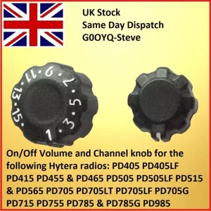 Channel + Power Volume Knob Hytera PD405 415 PD505 565 PD705 PD780 PD785G PD985 - Picture 1 of 3