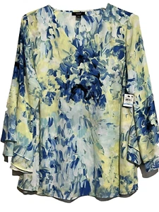 Women's cocktail office Church day night dinner Floral TunicTop Blouse Plus 20W - Picture 1 of 10