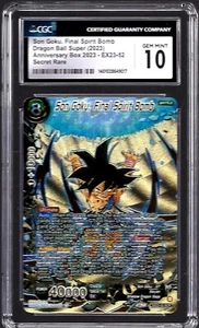 SON GOKU - EX23-52 CGC 10 DBS Dragon Ball Super 2023 Premium Anniversary Box SCR - Picture 1 of 3