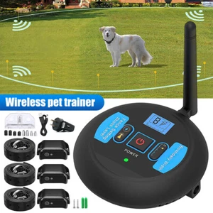 Wireless Invisible Dog Fence Electric Boundary Pet Containment System 1-3 Collar - Picture 1 of 18