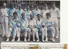 Cricket, Leicestershire, 6 x 4" team magazine photo signed by 9 players, 1964