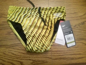 Speedo boys Endurance swim brief Size: 24 yellow print NWT - Picture 1 of 4