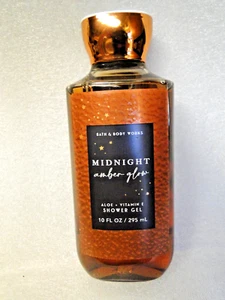 Bath & Body Works MIDNIGHT AMBER GLOW SHOWER GEL Aloe & Vitamin E - 10 oz - Picture 1 of 2
