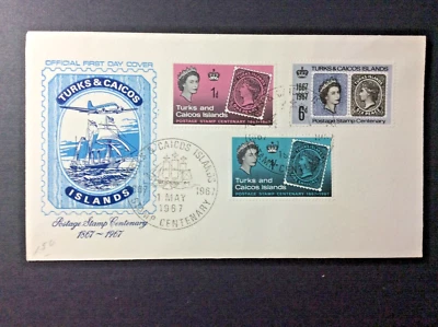 BroadviewStamps Turks & Caicos Islands #172-74 FDC F-VF - Image 1 of 3