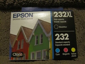 Epson T232XL-BCS  Black Cyan Magenta Yellow Ink Cartridge Genuine 232XL 232 2027 - Picture 1 of 6