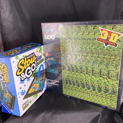 Vintage NOS 1994 Springbok Hallmark Go For The Green 3D 500 Piece Puzzle W Mat - Image 1 of 4