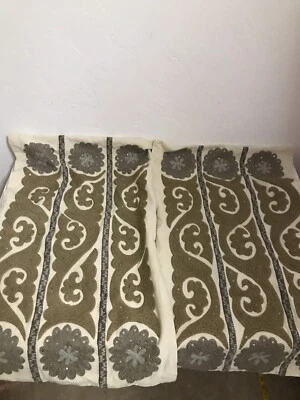 Lote de 2 fundas de almohada Pottery Barn funda de almohada falsa tamaño 16"" x 26"" Foto 1 de 4