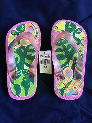 Girl Sz XS (9-10) Children's Place Flip Flip Beach Shoes Nwt - Image 1 of 3