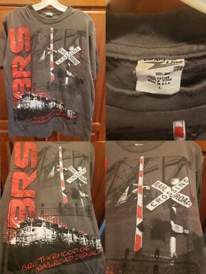 Vtg Brotherhood of Railroad Signalmen Union Made USA Shirt Large Train Workers - Image 1 of 4