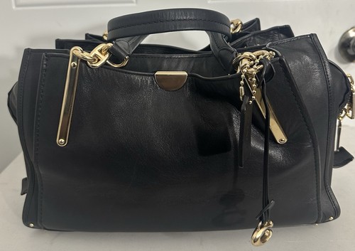 Borsa a mano Coach nera tutta in pelle # 31640
