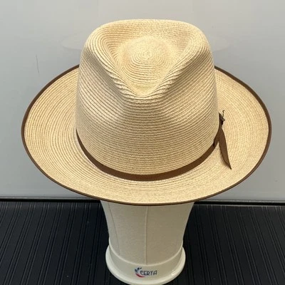 SOMBRERO FEDORA TRENZA CÁÑAMO EDICIÓN ESPECIAL STETSON STRATOLINER 50º Ann. - NUEVO, sin caja Foto 1 de 4