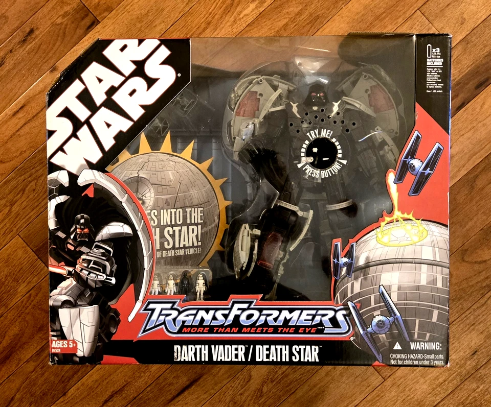 Transformers Star Wars Darth Vader Death Star Figure 2007 Tested See Demo Video! - Image 1 of 4