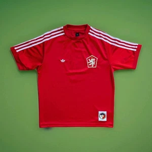 Maglia calcio Repubblica Ceca piccola stile anni 80 rossa retrò Adidas maglia calcio - Foto 1 di 16