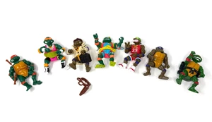 TMNT Konvolut 7 Figuren Mirage Leonardo Donatello WWF Basketball 1988 1991 80er 90er - Bild 1 von 13