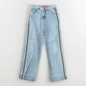 Union Bay Jeans Baggy Side Stripe Stripe Tapered Leg Womens 8 29x32 Y2k VTG - Picture 1 of 20