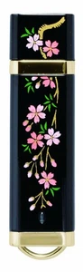 Japanese Maki-e USB Flush drive traditional design "weeping cherry blossom" 16GB - Afbeelding 1 van 5