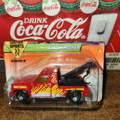 NEW Vintage Matchbox  GMC Wrecker Red Sealed On Cut Card Tow Truck - Image 1 of 4