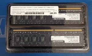 TEAMGROUP Elite DDR3L 16GB Kit (2 x 8GB) PC3-12800 1600MHz Unbuffered UDIMM - Picture 1 of 2